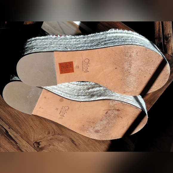 Chloe Sienna Suede Lauren Platform Espedrille Sandals Size 38 (7.5) - Picture 7 of 9